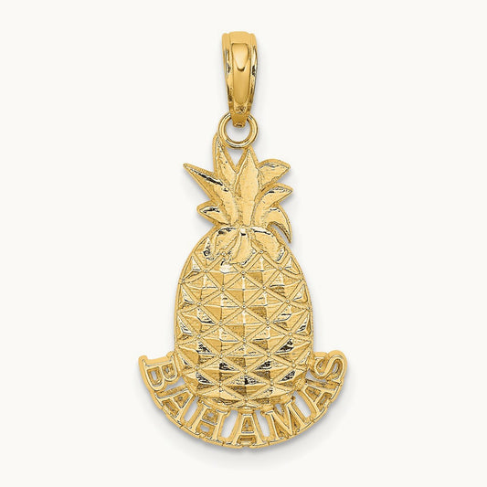 BAHAMAS Pineapple Charm, 14K