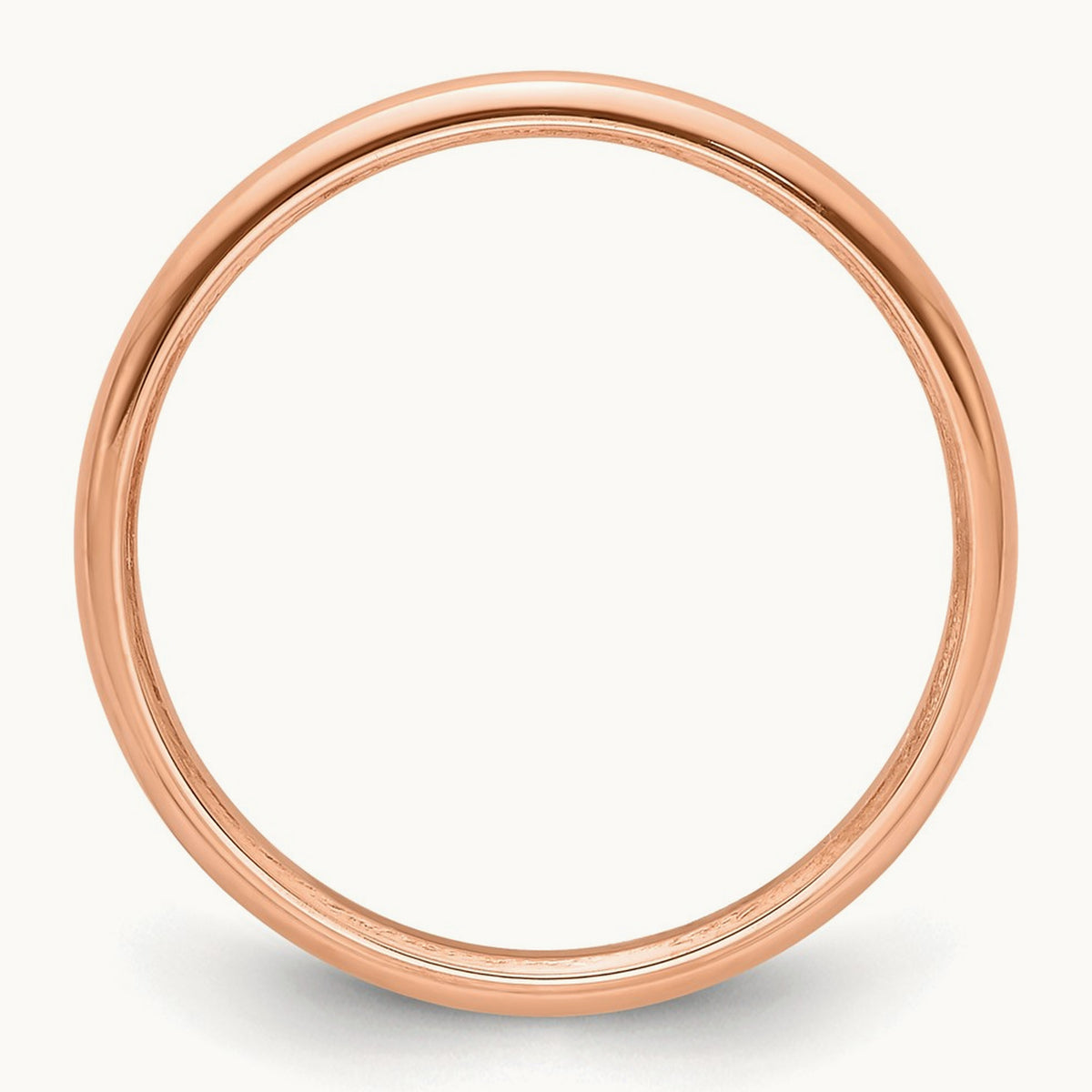Half-Round Wedding Band — 14K Rose Gold