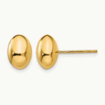 Polished Post Earrings — 14K Yellow Gold