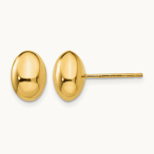 Polished Post Earrings — 14K Yellow Gold