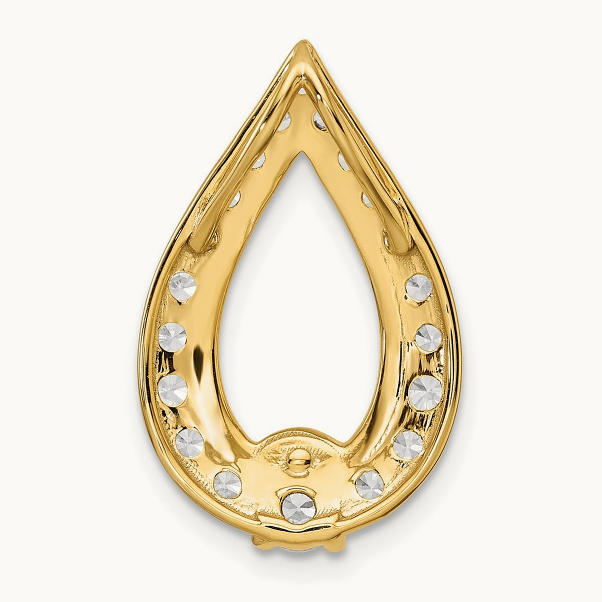 Teardrop Chain Slide Pendant, 1.00 ct tw Lab-Grown Diamond