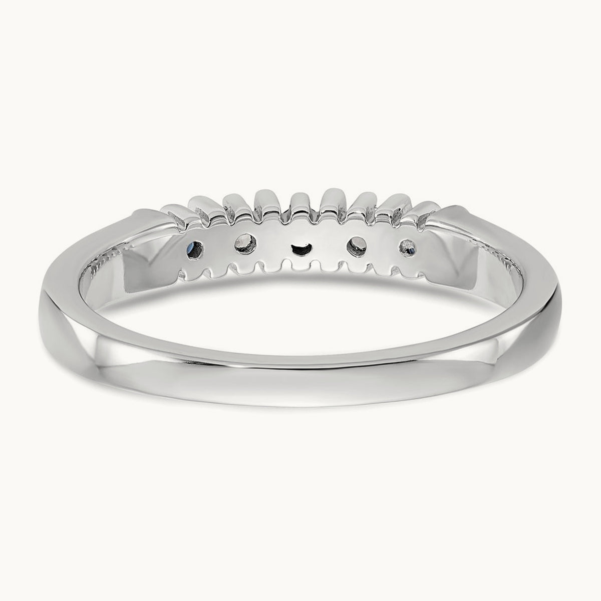 Diamond w/Sapphire Band, 14K White Gold