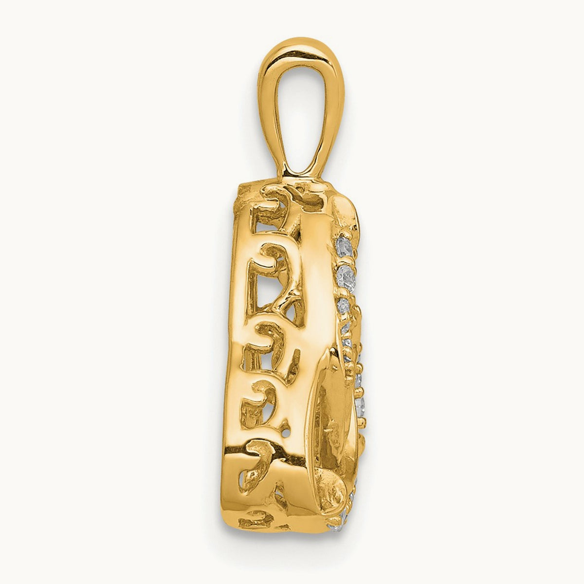 Vibrant Celtic Pendant, 0.20 ct tw Lab-Grown Diamond — 14K Yellow Gold