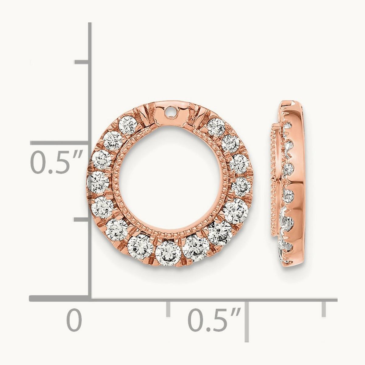 Circle Earring Jackets, 1.50 ct tw Lab-Grown Diamond