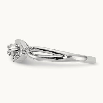 Diamond Fancy Ring, 14K White Gold