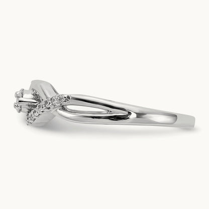 Diamond Fancy Ring, 14K White Gold