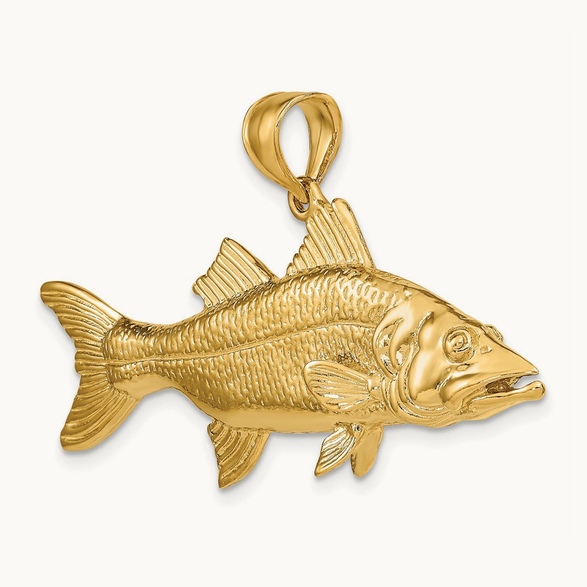 3-D Snook Fish Charm — 20mm