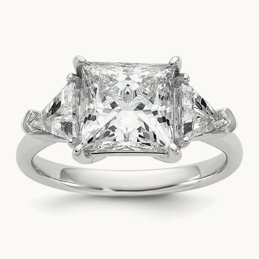 Trill/3ct Princess Semi-Mount Engagement Ring, 1.00 ct tw Lab-Grown Diamond