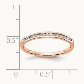 Diamond Channel Band — 14K Rose Gold, 6.75