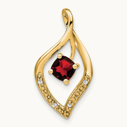 Garnet and Diamond Pendant — photo set