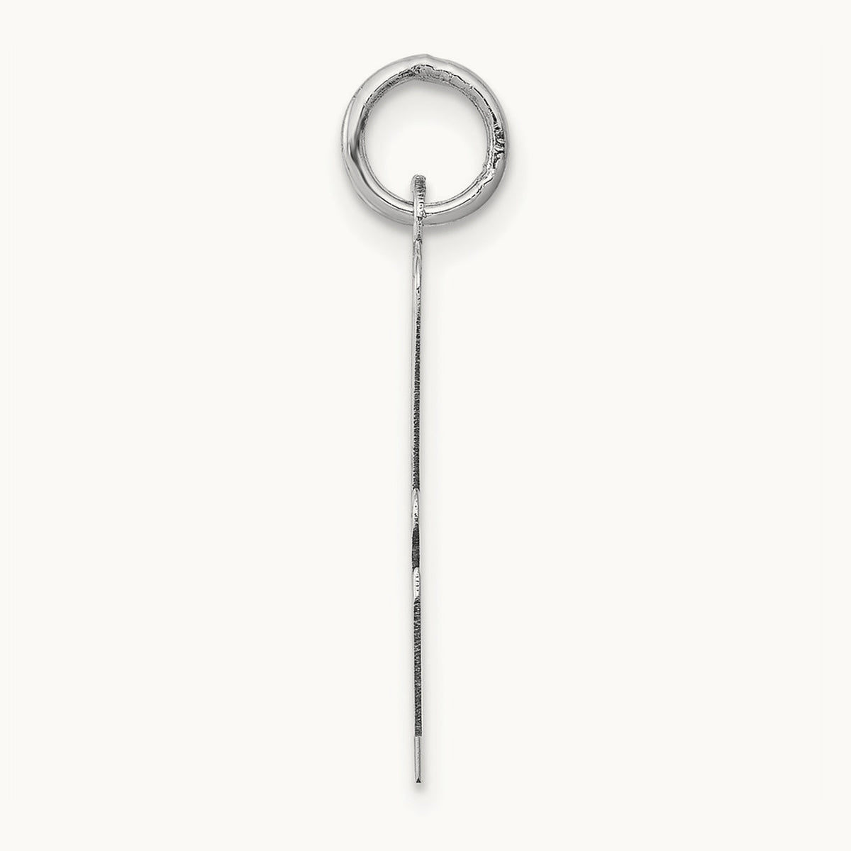 Large Script Initial Charm — 14K White Gold, A