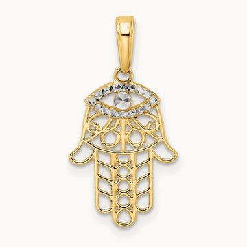 & D/C Evil Eye Hamsa Pendant — 25.18mm