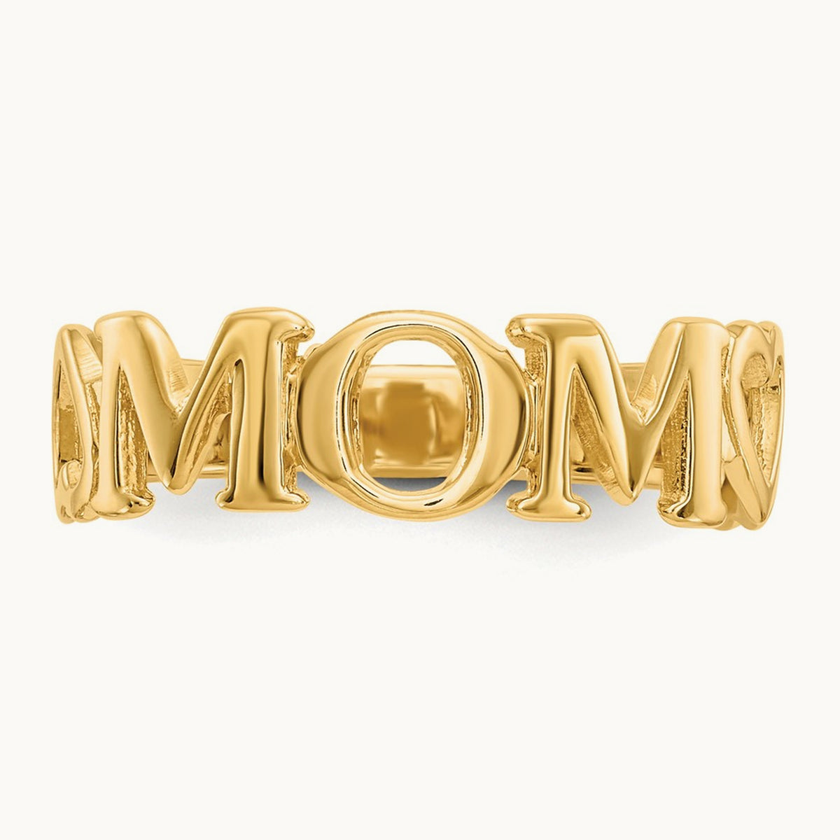 Polished Mom Ring, 14K