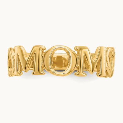 Polished Mom Ring, 14K