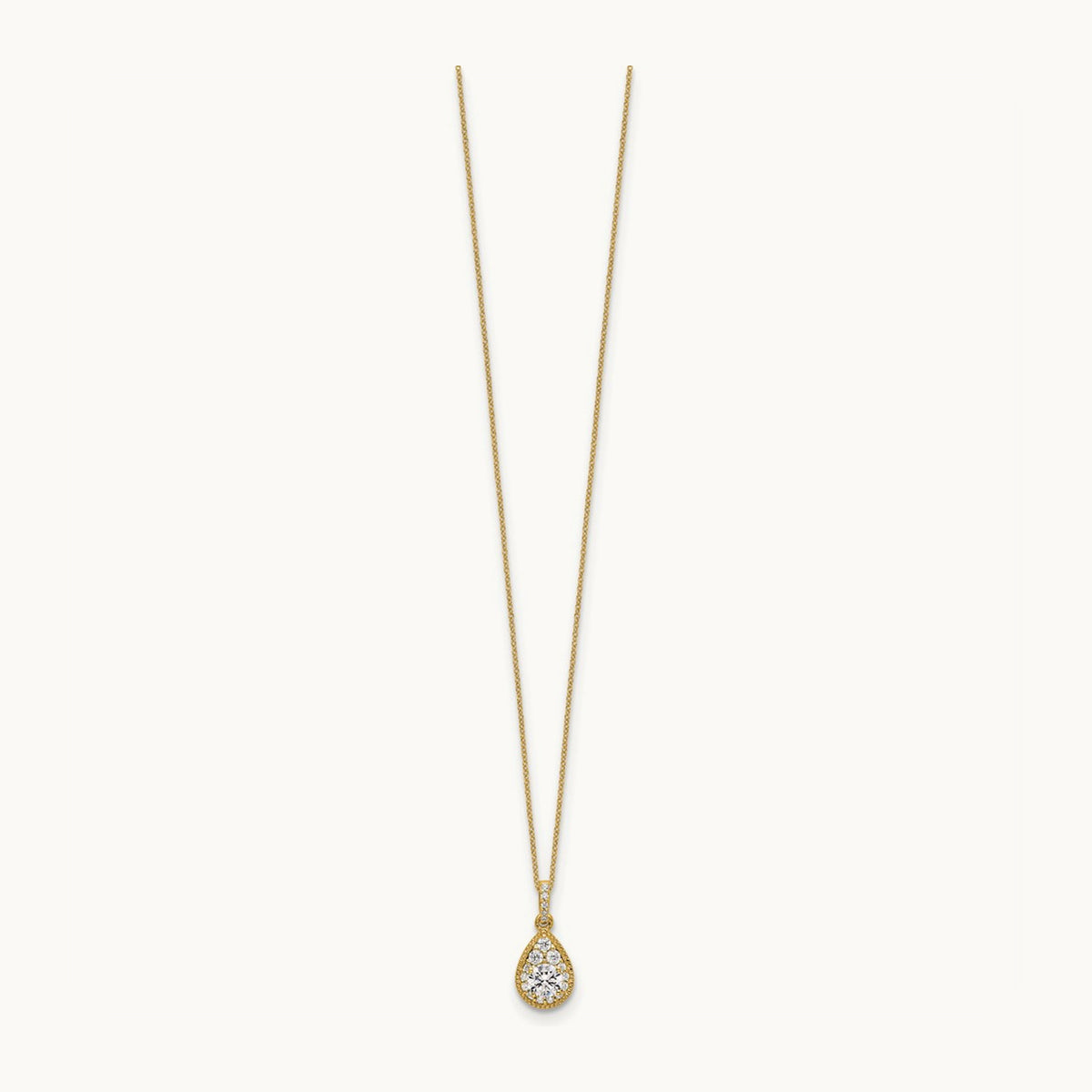 Teardrop Necklace, 0.50 ct tw Lab-Grown Diamond — 14K Yellow Gold