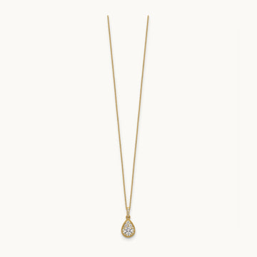 Teardrop Necklace, 0.50 ct tw Lab-Grown Diamond — 14K Yellow Gold