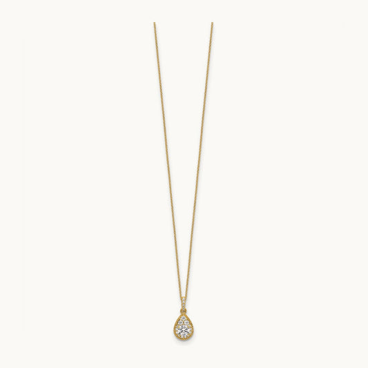 Teardrop Necklace, 0.50 ct tw Lab-Grown Diamond — 14K Yellow Gold