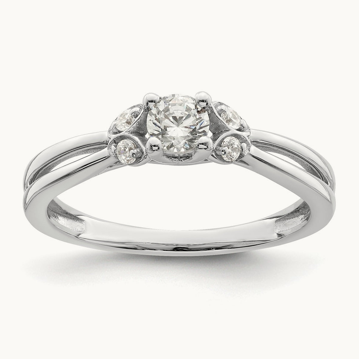 First Promise Polish Round Engagement Ring, 0.25 ct tw