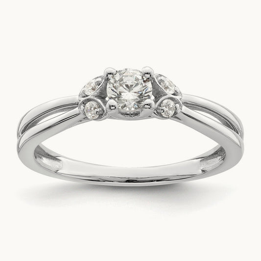 First Promise Polish Round Engagement Ring, 0.25 ct tw