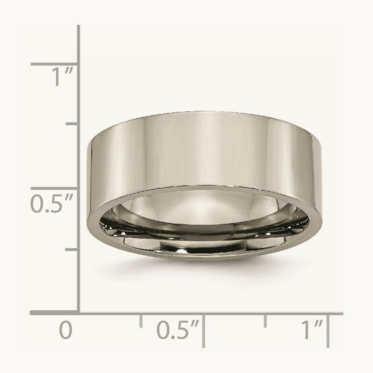 Polished Flat Band — 8mm, 9.5