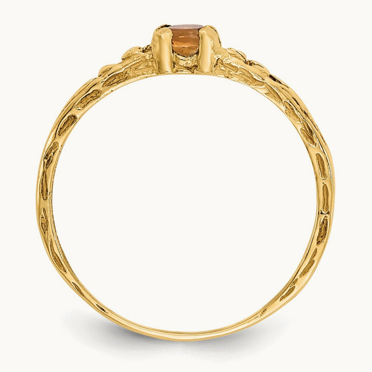 Madi K Citrine Birthstone Baby Ring, 3mm, 14K
