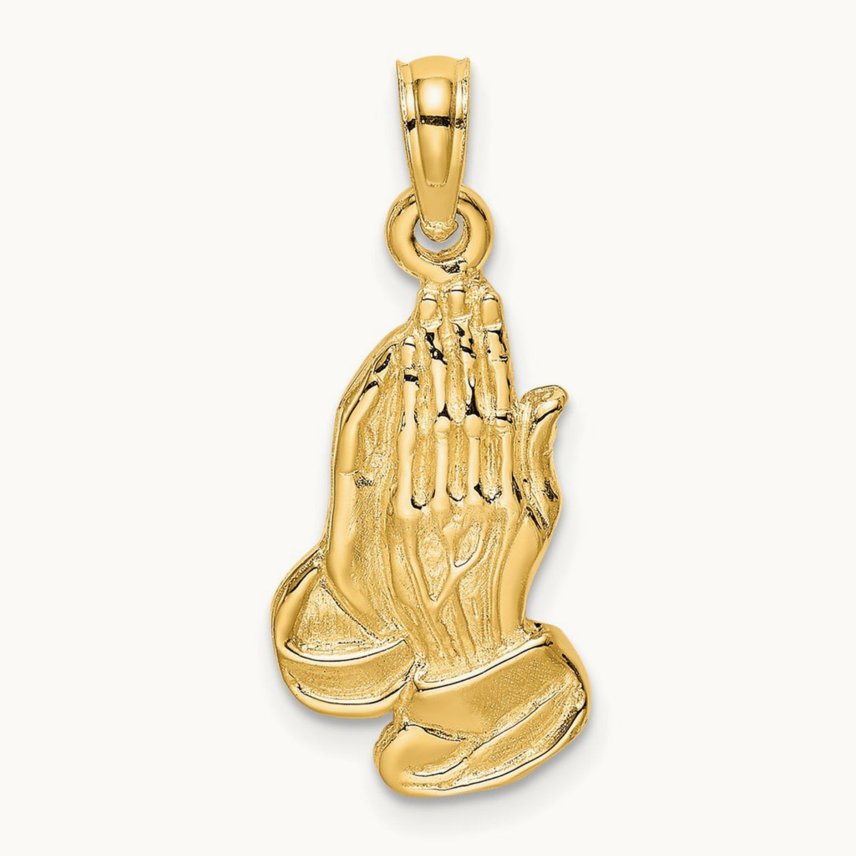 2-D Praying Hands Charm, 14K