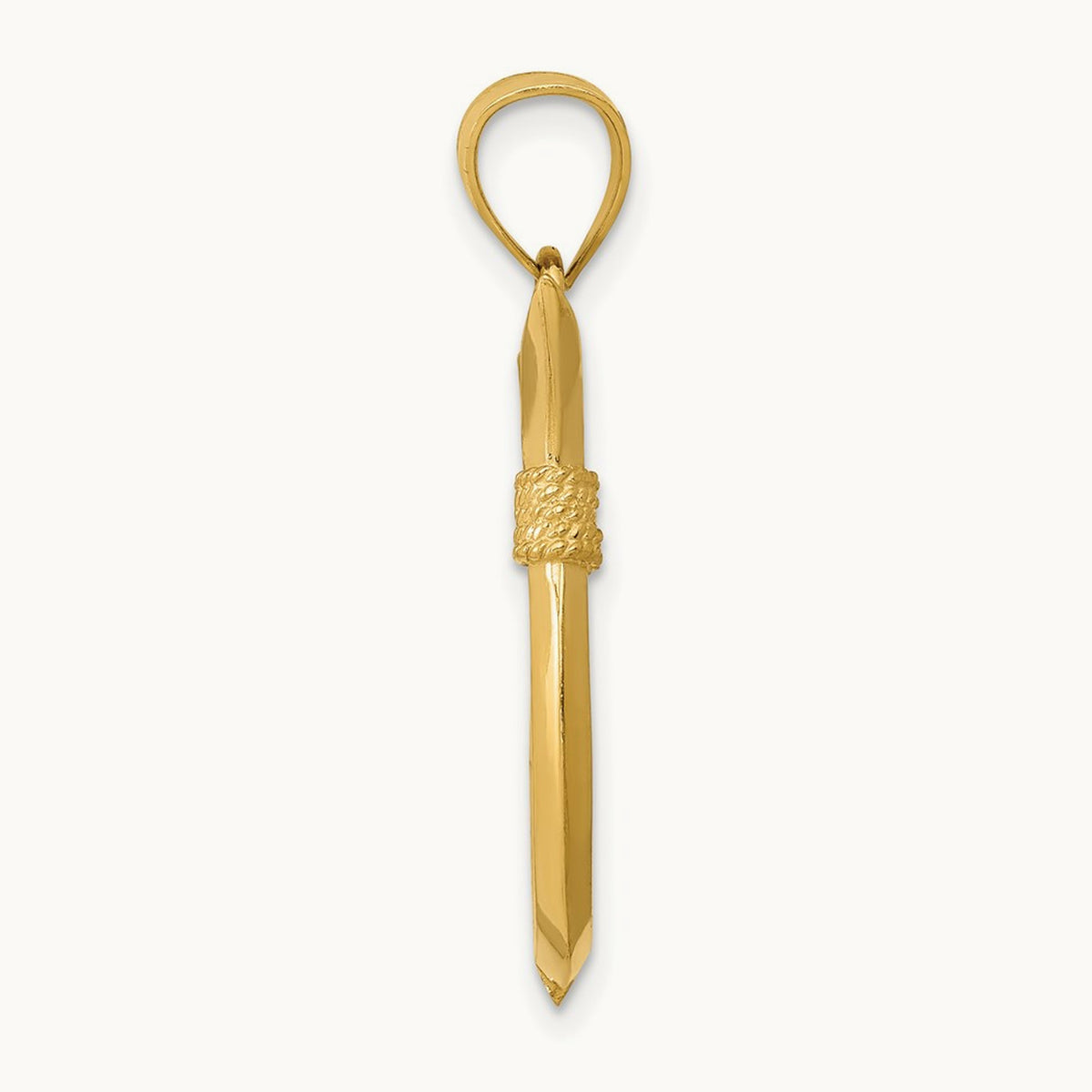 3D Whale Tail Hook Pendant — 28mm