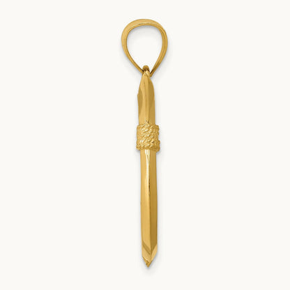 3D Whale Tail Hook Pendant — 28mm