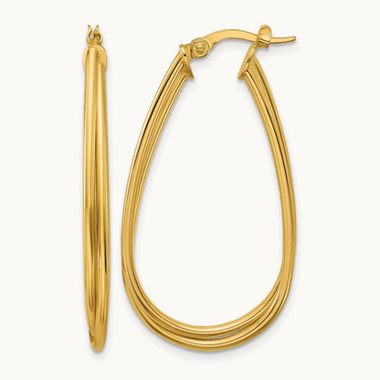 Polished Twist Hoop Earrings — Leslie's — photo set