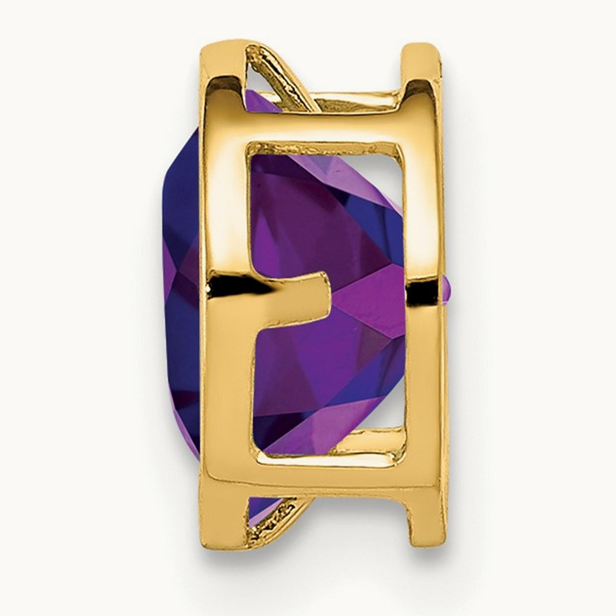 Amethyst Bezel Pendant — 7mm