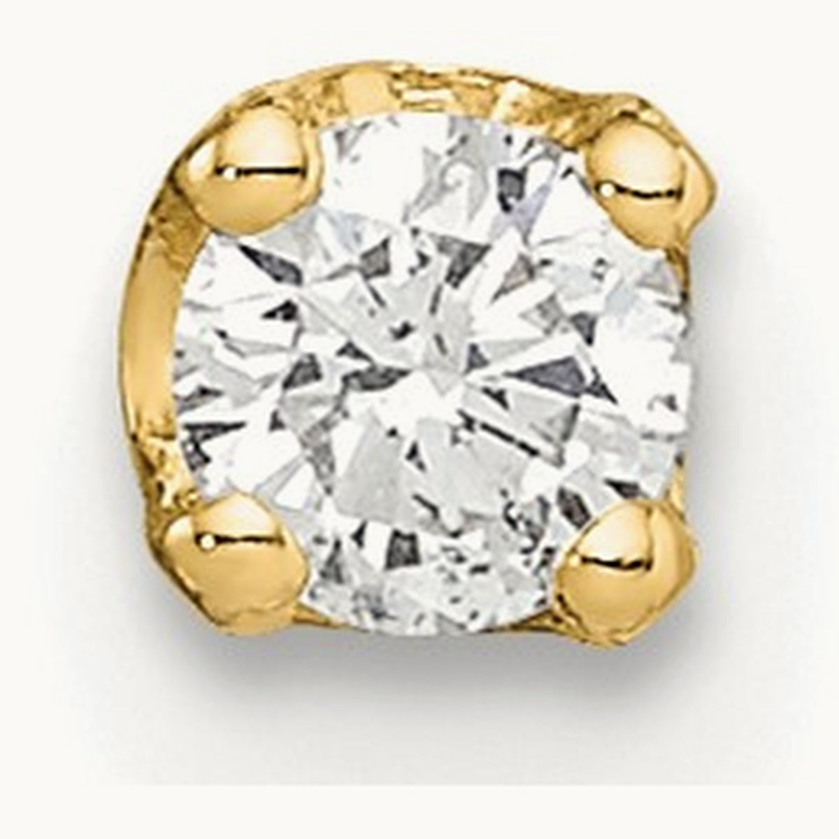 Single Stud Diamond Earring — 5mm, 0.128 ct