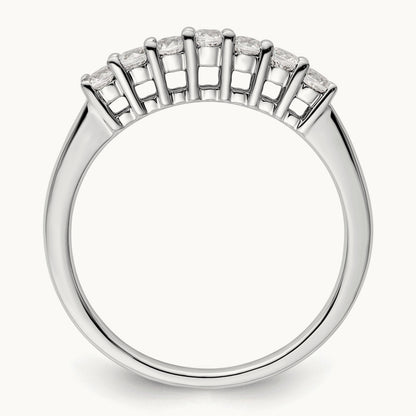 7-Stone Diamond Band, 14K White Gold