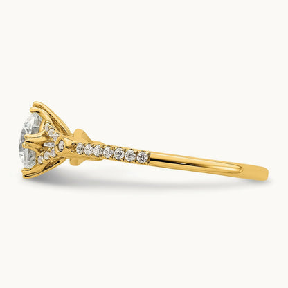 3/4ct Round Semi-Mount Engagement Dia Ring, 14K Gold
