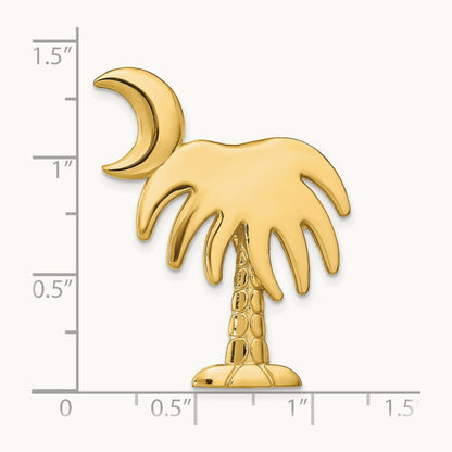 CHARLESTON Palmetto w/Moon Slide, 14K