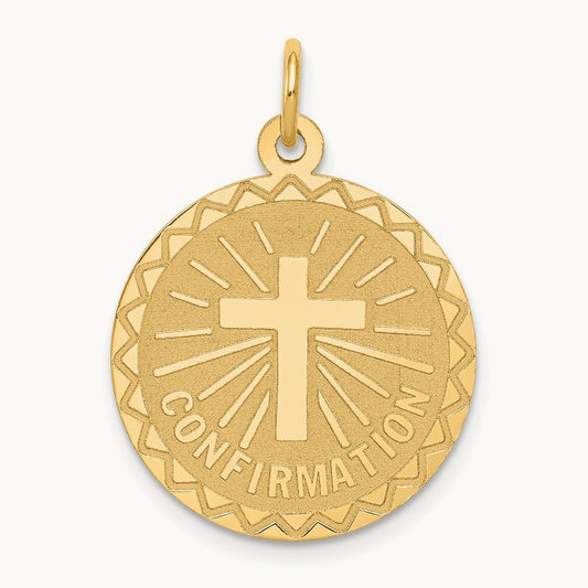 Confirmation Disc Charm, 14K