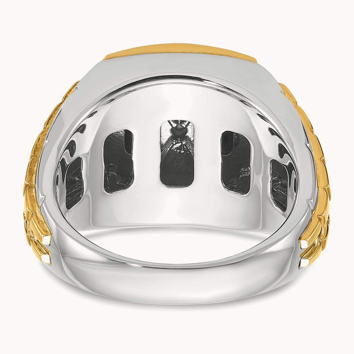Men's Onyx and Diamond Complete Ring — IBGoodman — photo set