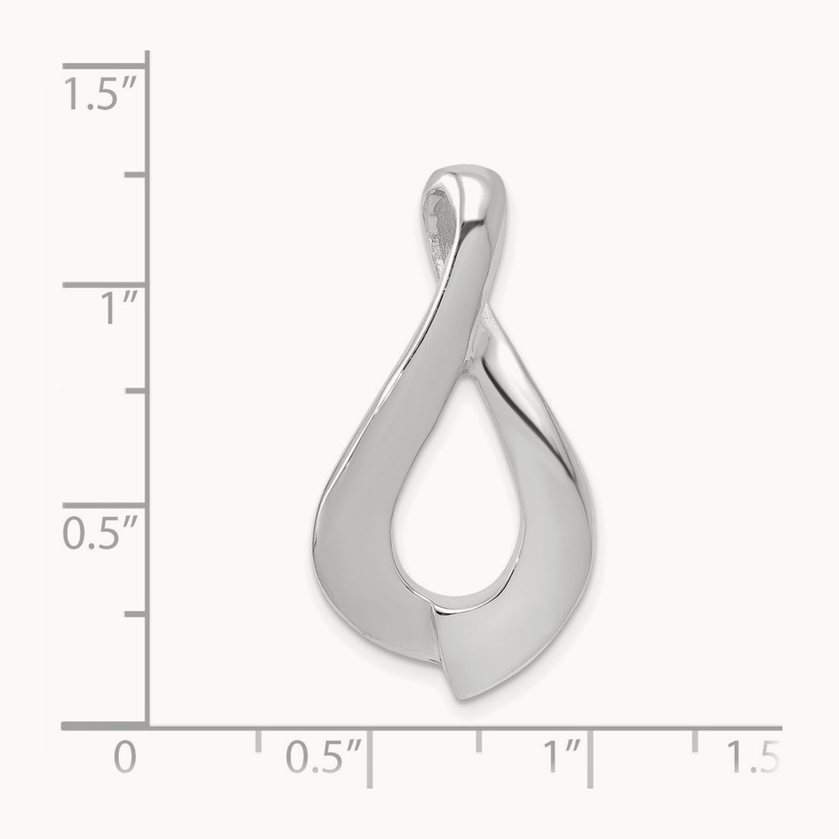 Slide, 14K White Gold