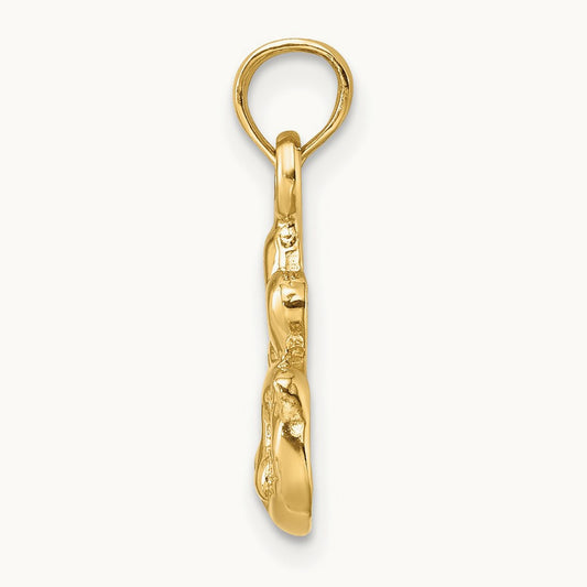 I LOVE MY CAT Charm, 14K