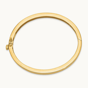 Polished Solid Hinged Bangle Bracelet