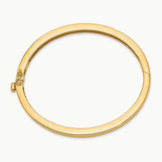 Polished Solid Hinged Bangle Bracelet