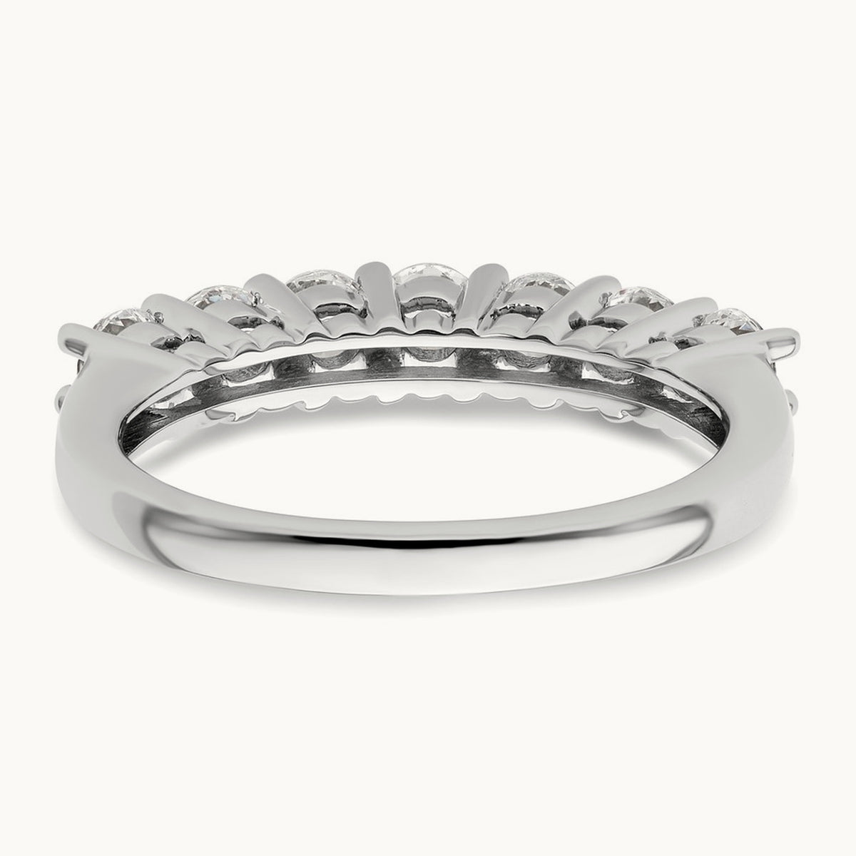 7-Stone Diamond Band, 14K White Gold