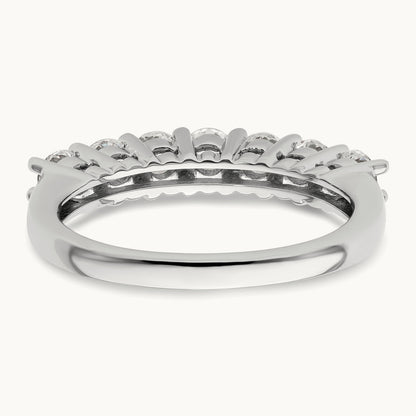 7-Stone Diamond Band, 14K White Gold