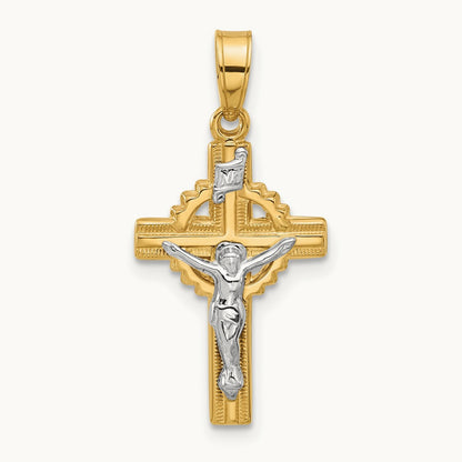 Hollow INRI Crucifix Pendent — 24.9mm
