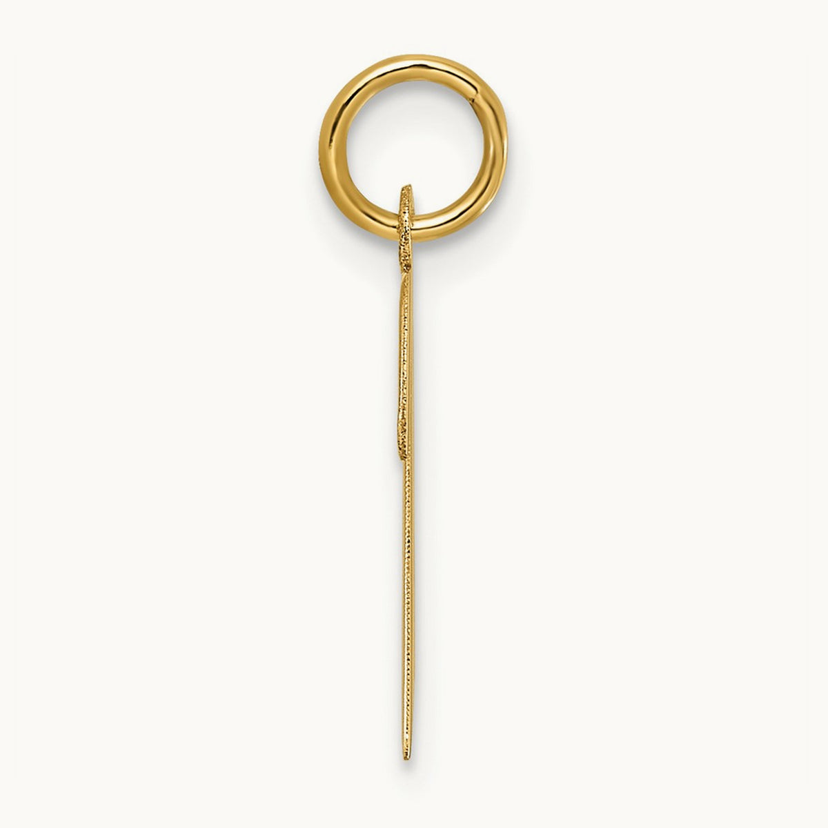 Medium Script Initial Charm — 14K Yellow Gold, B