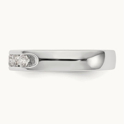 5- Stone Channel Band Mounting, 2.9mm, 14K White Gold
