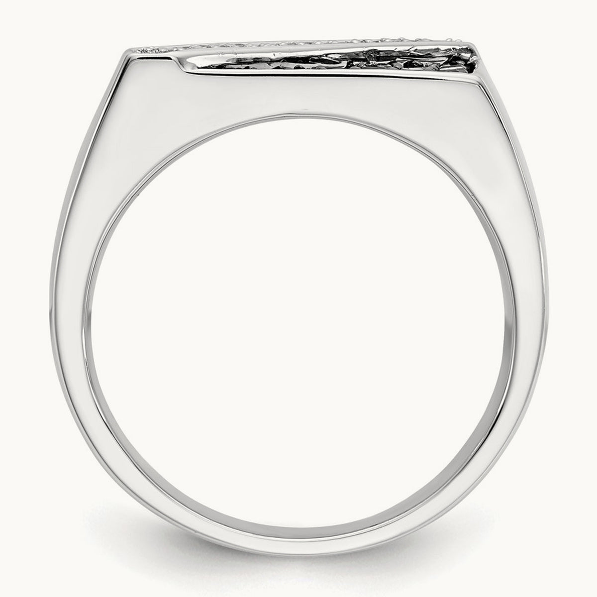 Black and Diamond Mens Ring — photo set