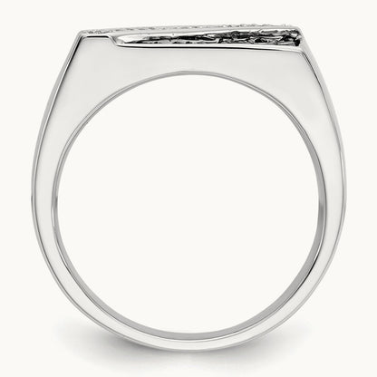 Black and Diamond Mens Ring — photo set