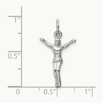 Jesus Charm, 14K White Gold