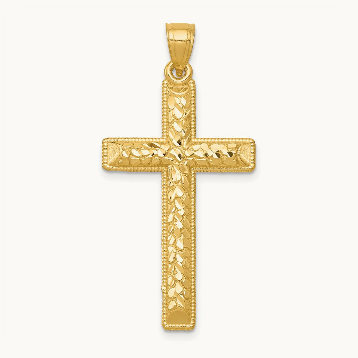 Diamond-cut Latin Cross Pendant — 40.1mm