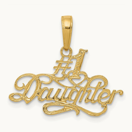 #1 DAUGHTER Pendant, 14K